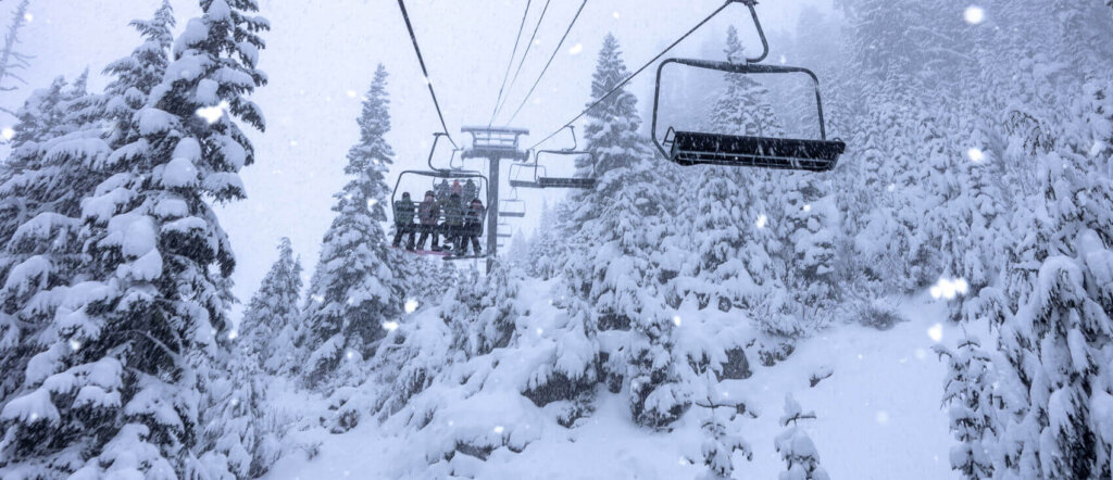 Chair 6 in the storm at Mt Baker Ski Area